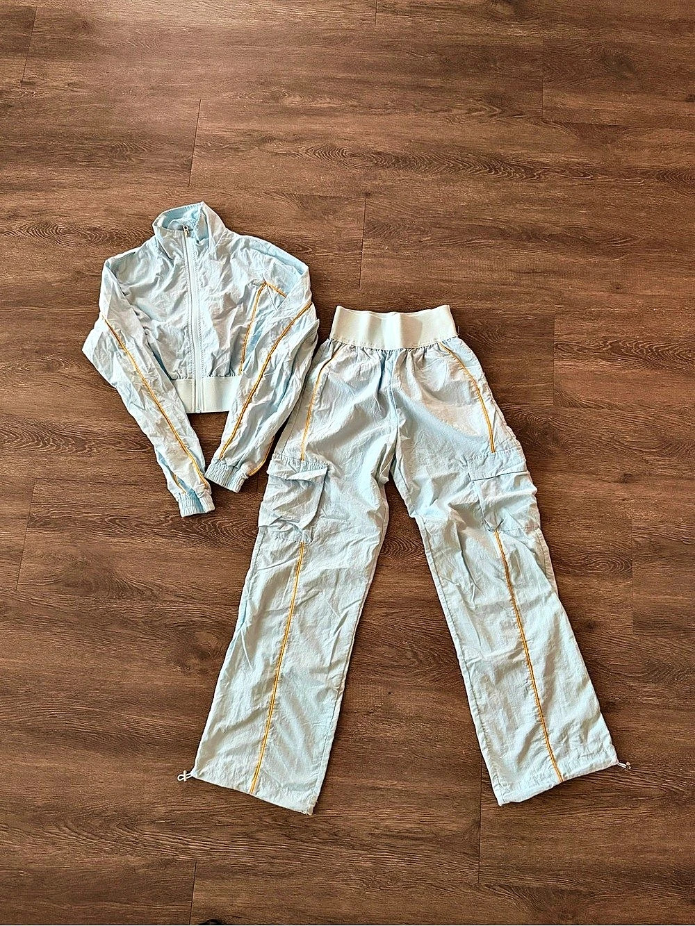 Fashion Nova Steal The Moment Windbreaker Pant Set Blue